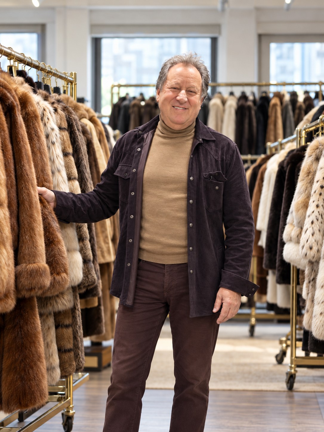 Ervin Rosenfeld, New York's Furrier and owner of ERNY Furs, in his Manhattan showroom